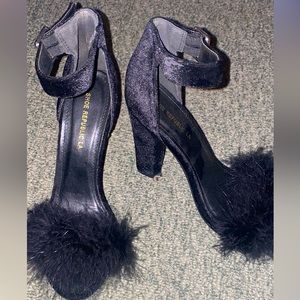 Fuzzy Toe Heels